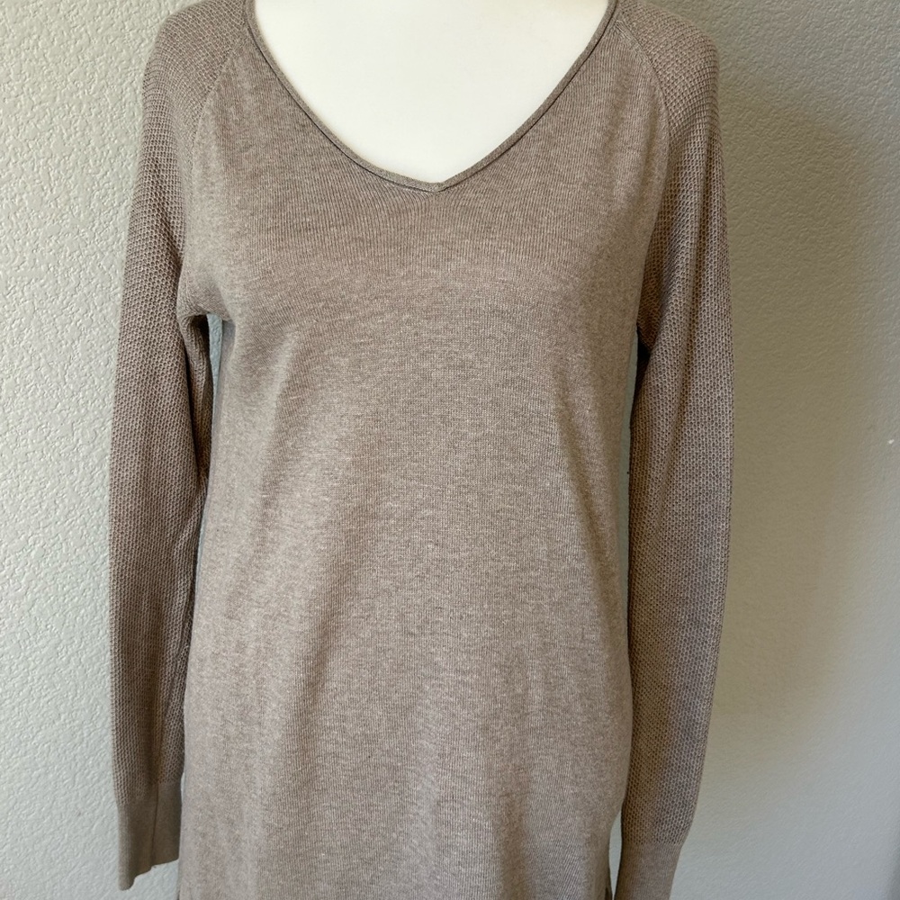 LOFT V-Neck Taupe Sweater